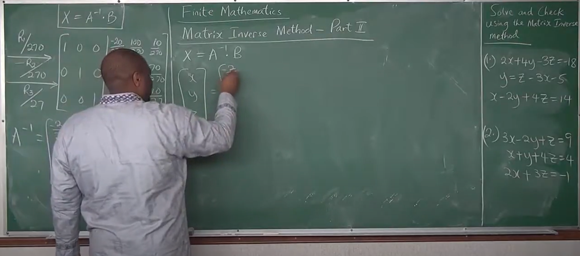 Samuel Dominic Chukwuemeka teaching Linear Systems